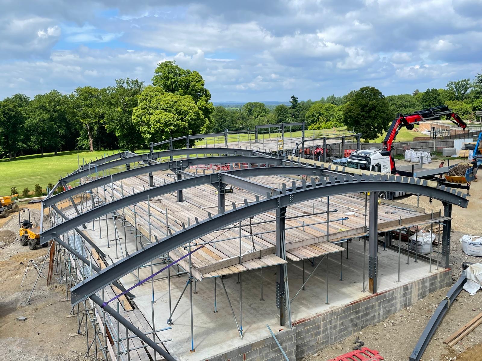 Steel structure for a modern luxury home